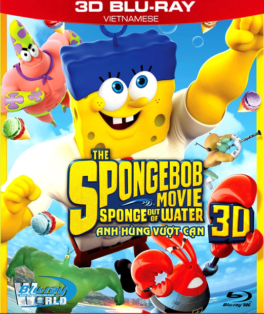 Z140. The SpongeBob Movie: Sponge Out of Water - SpongeBob: Anh Hùng Vượt Cạn (DTS-HD MA 5.1) 3D50G